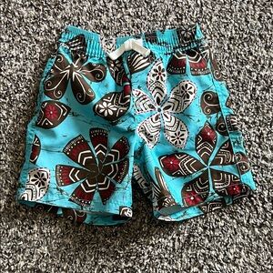 GAP Kids Floral Shorts - Turquoise and Brown
